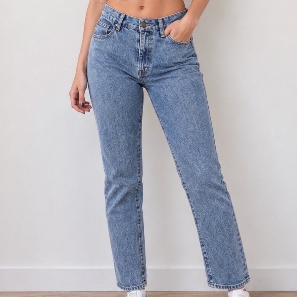 Vintage 80s Bongo Jeans Womens Size 5 Made in USA High Waist Acid‎ Wash 25x25⁠